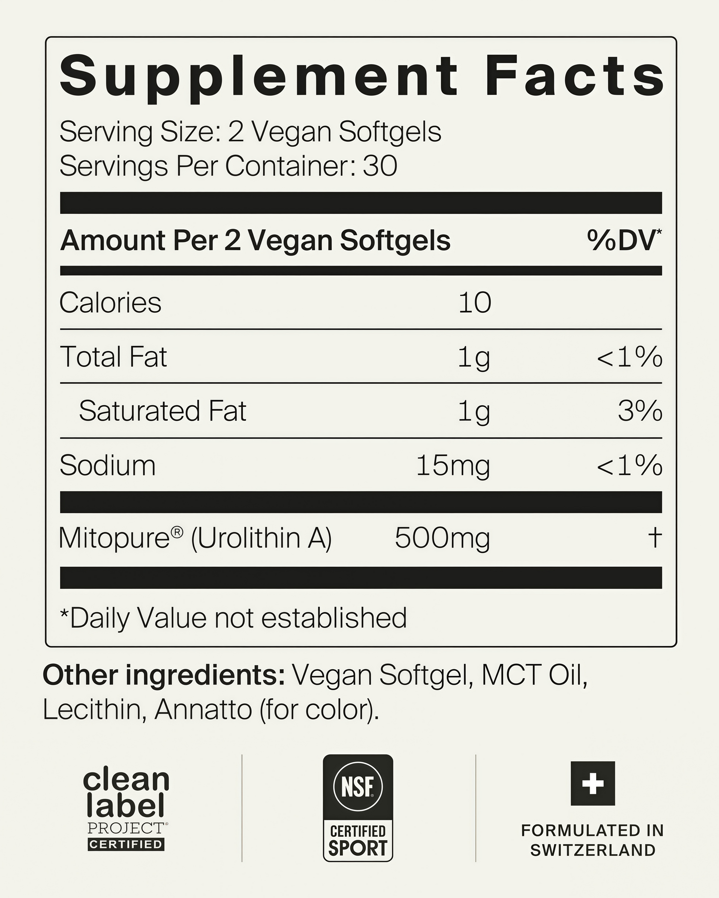 Mitopure Softgels Urolithin A